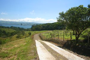 An interior road is paved where helpful.